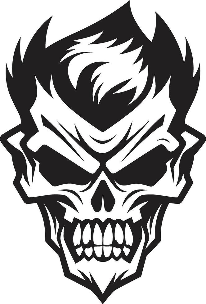 Mystic Mourning Gothic Skull Art Nocturnal Secrets Mystical Mark vector