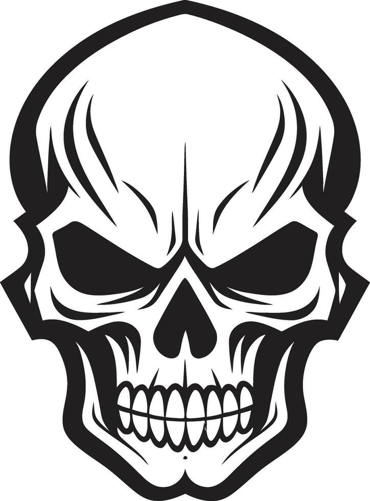 Sinister Sorcery Eerie Skull Art Obscure Enigma Cryptic Vector Logo