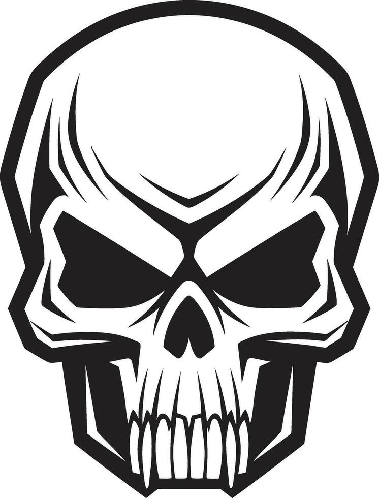 Skull of the Abyss Sinister Icon Ebon Monarch Brooding Skull Symbol vector