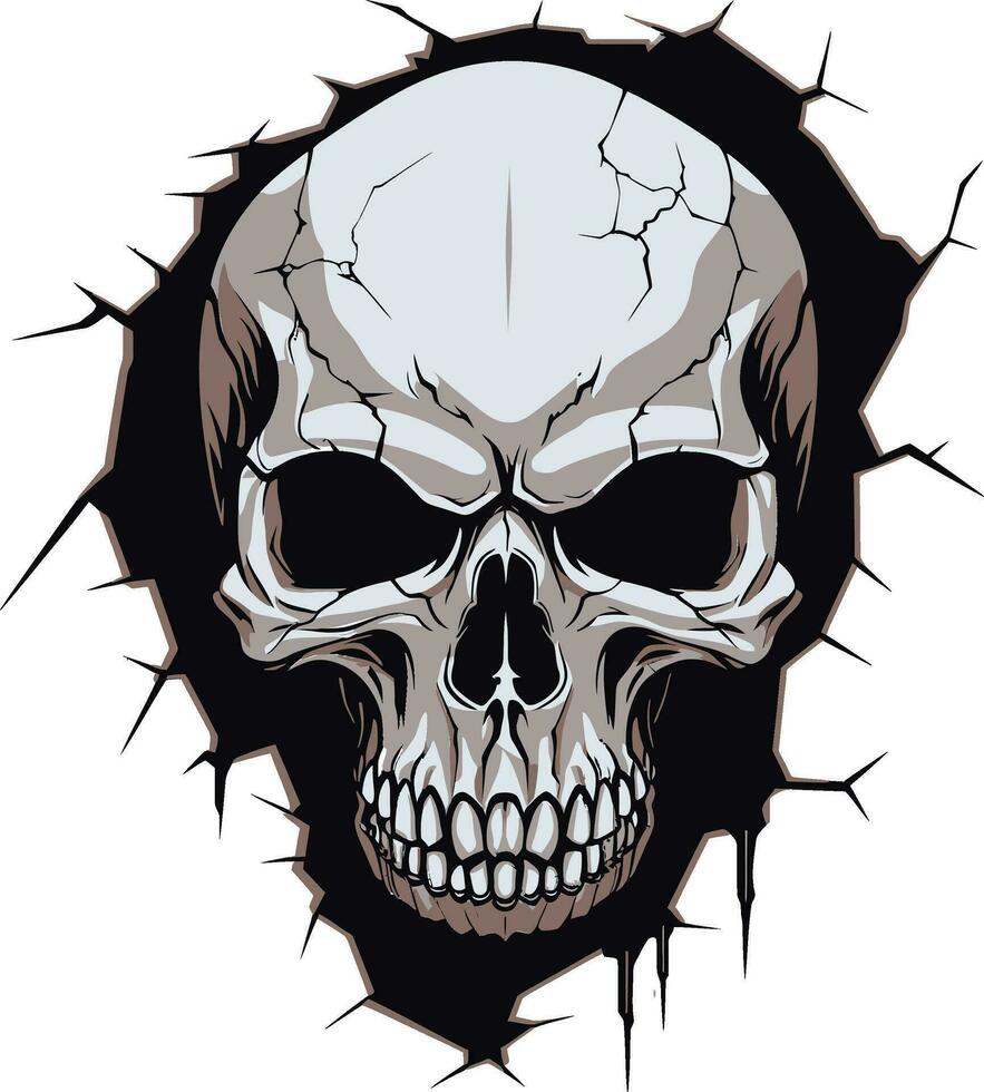 Eerie Intrusion The Dark Secrets of the Vector Skull Emerging Enigma The Hidden Skull in Vector Art