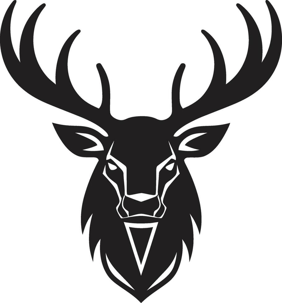 Moose Majesty with Timeless Appeal Black and White Moose Icon in Vector