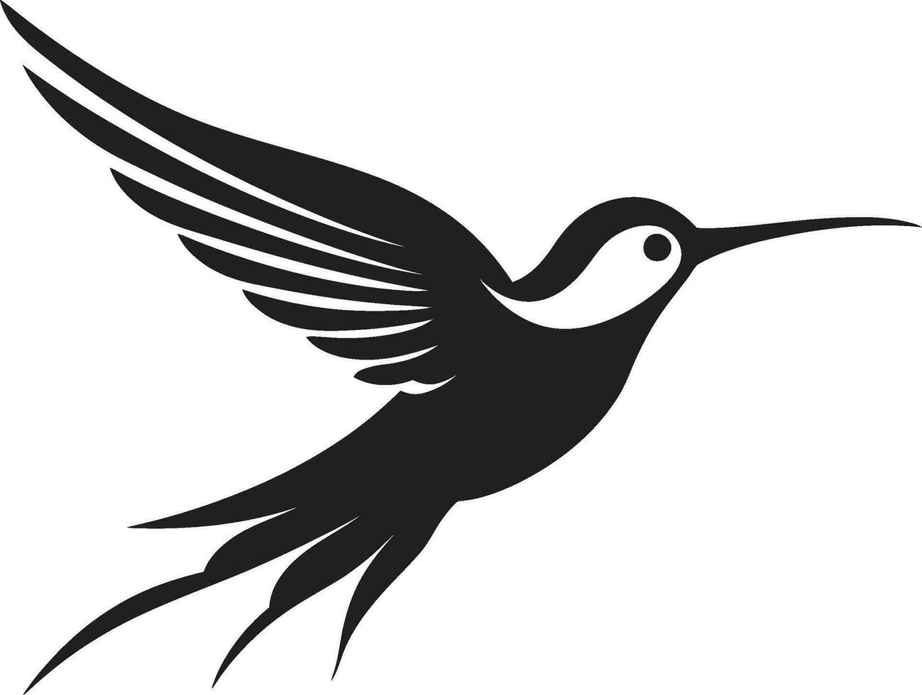 colibrí silueta para tu marca colibrí majestad en vector arte