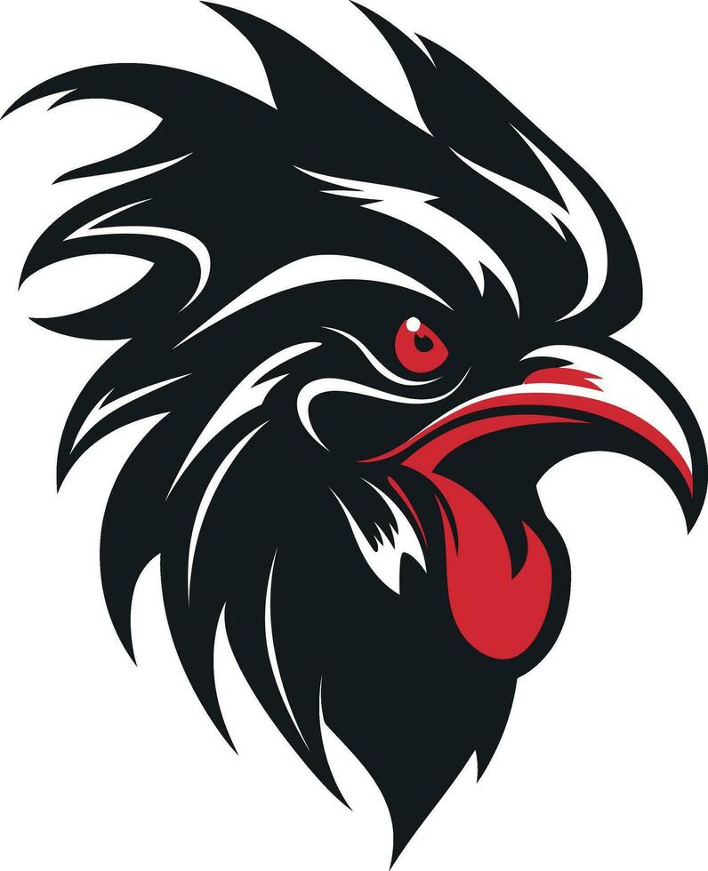 Minimalistic Chicken Symbol A minimalistic approach to the iconic rooster Regal Rooster Majesty A symbol of regal power and grandeur vector