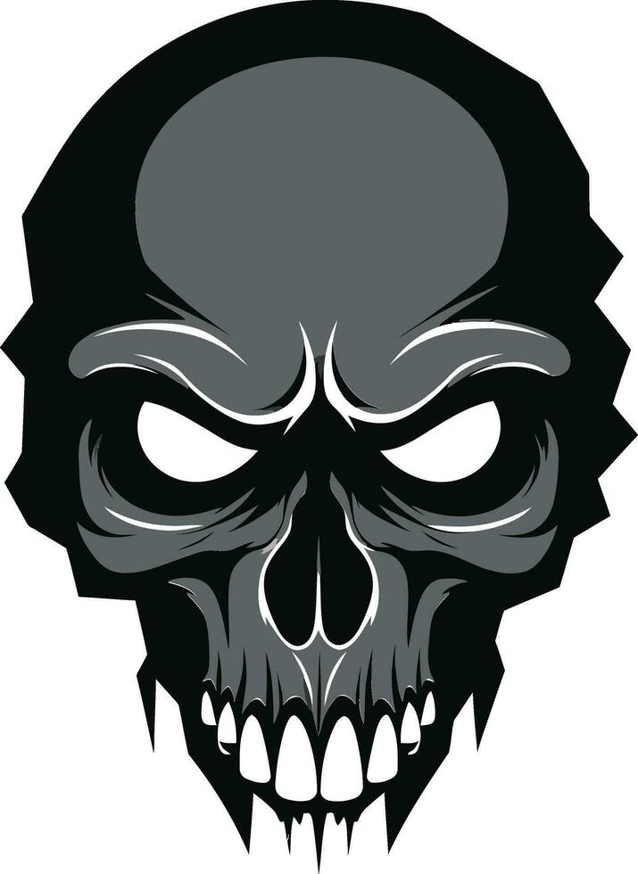 Black Skull in Wall An Enigma Unveiled Cracked Wall Resurgence The Skulls Emergence vector
