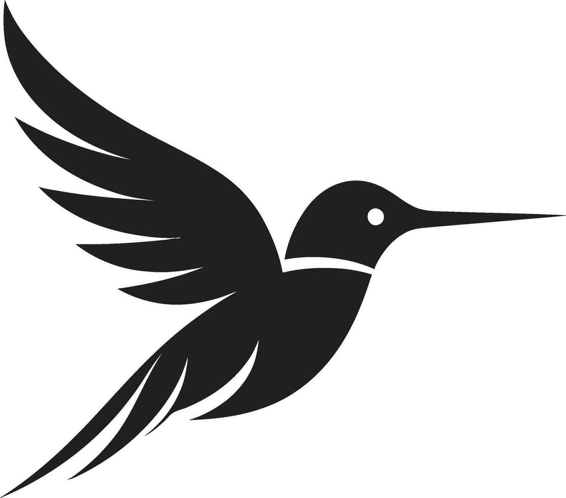 Contemporary Hummingbird Vector Illustration Minimalistic Hummingbird Majesty