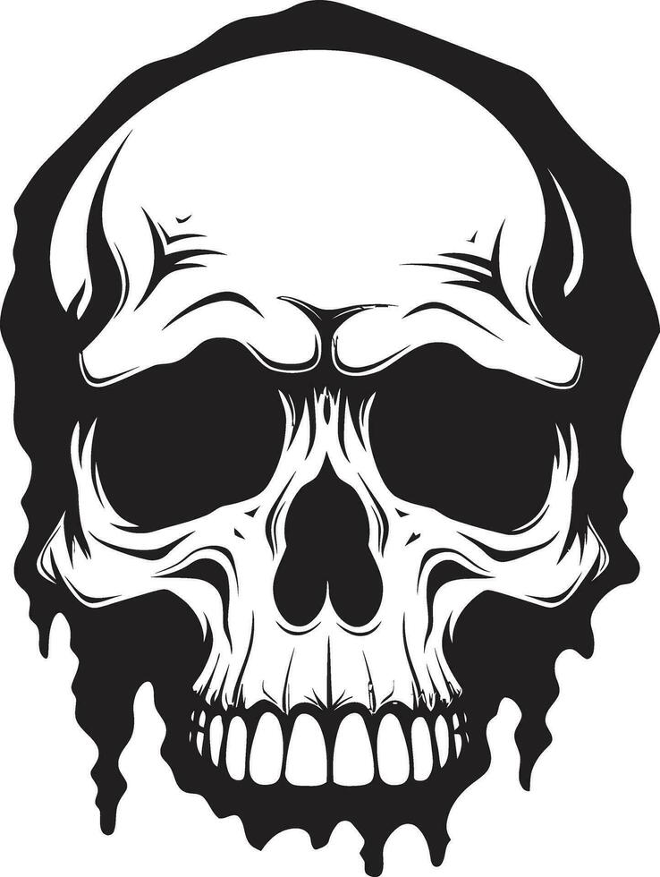 vector misterio desvelado el asomando cráneo gótico pared enigma el intrigante cráneo símbolo