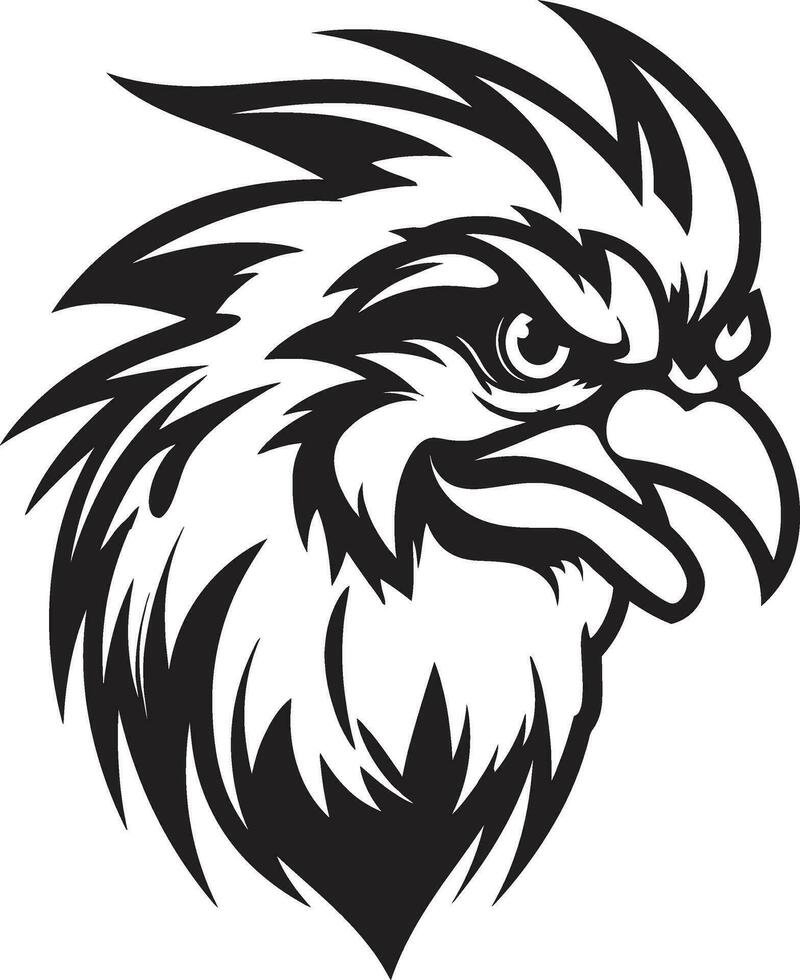 majestuoso gallo icono elegante gallo símbolo diseño vector