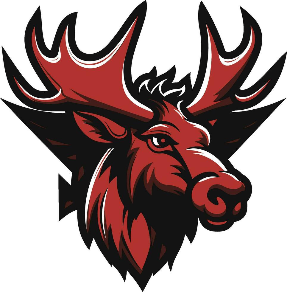 Moose Logo Design with Bold Black Appeal Majestic Moose in Vector Artform
