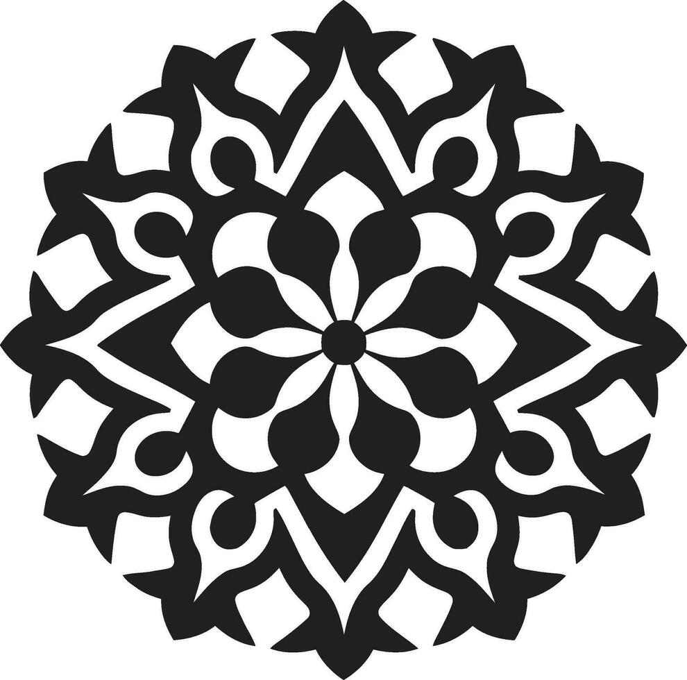 floral fusión Arábica losas vector diseño negro y plata Arábica floral modelo logo