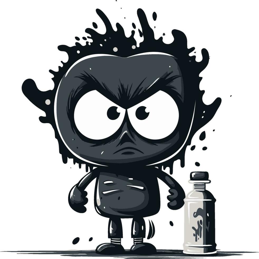 Fury Unleashed Black Spray Paint Icon Spray Paint Revolution Angry Logo Design vector