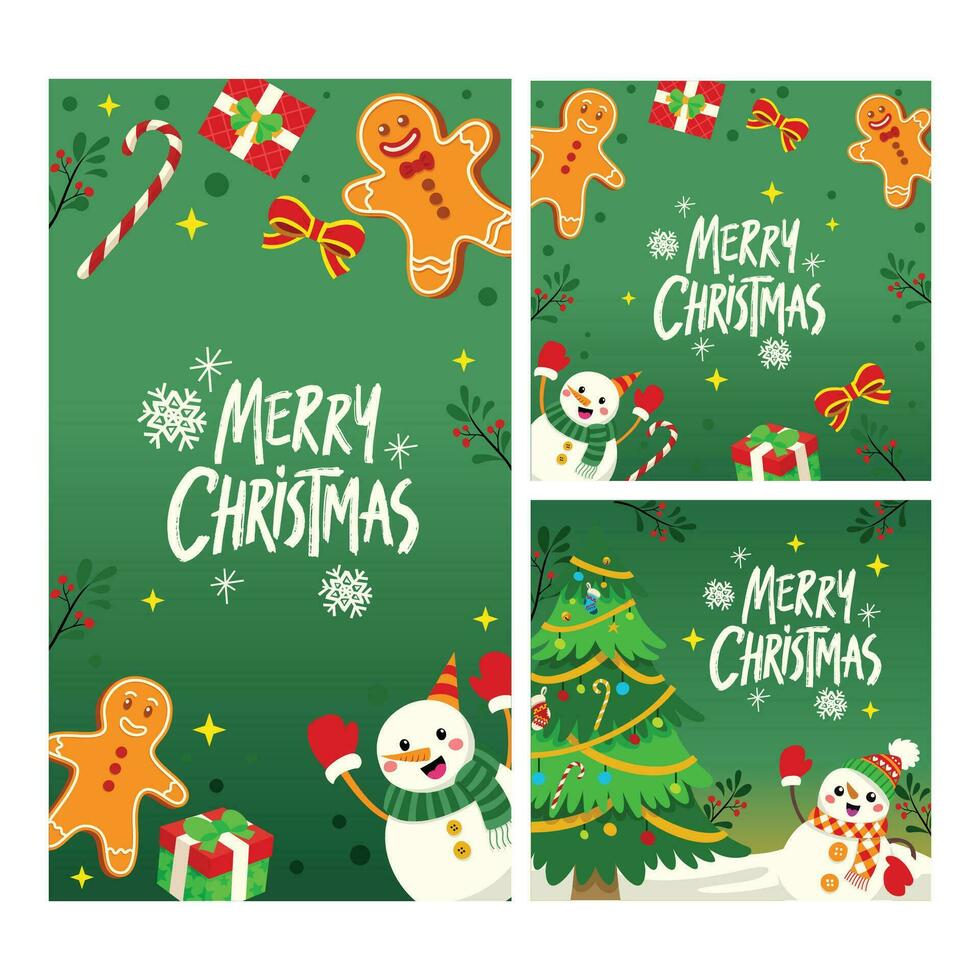 Christmas Greeting Design Set Collection vector