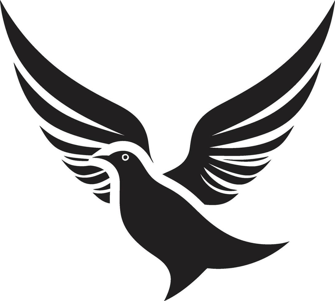negro paloma vector logo con caligráfico antecedentes un hermosa y elegante diseño negro paloma vector logo con texto y silbido un dinámica y energético diseño
