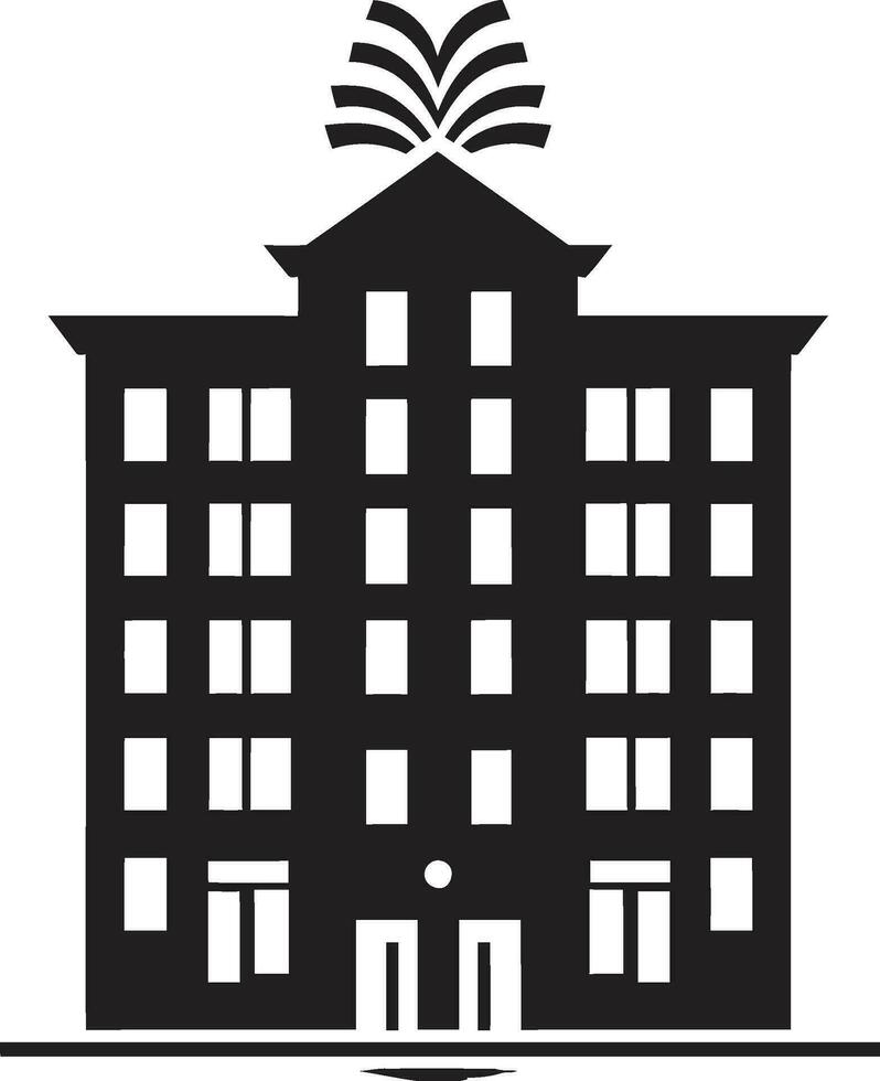 City Symphony in Shadows Vector Majesty Skyscraper Serenade Onyx Vector Craftsmanship