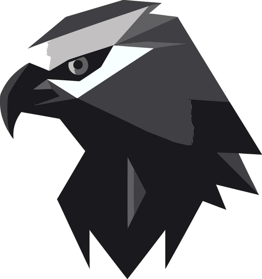 negro halcón depredador logo un vector logo para el despiadado depredador halcón un negro vector logo para el letal