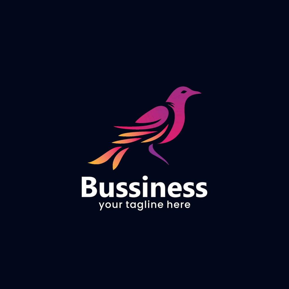 purple dove logo design, Flying Bird Vector Logo