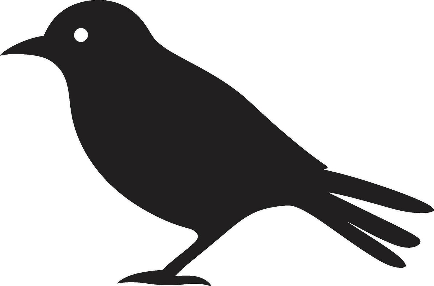 Stylized Raven Emblem Toucan Majesty Vector