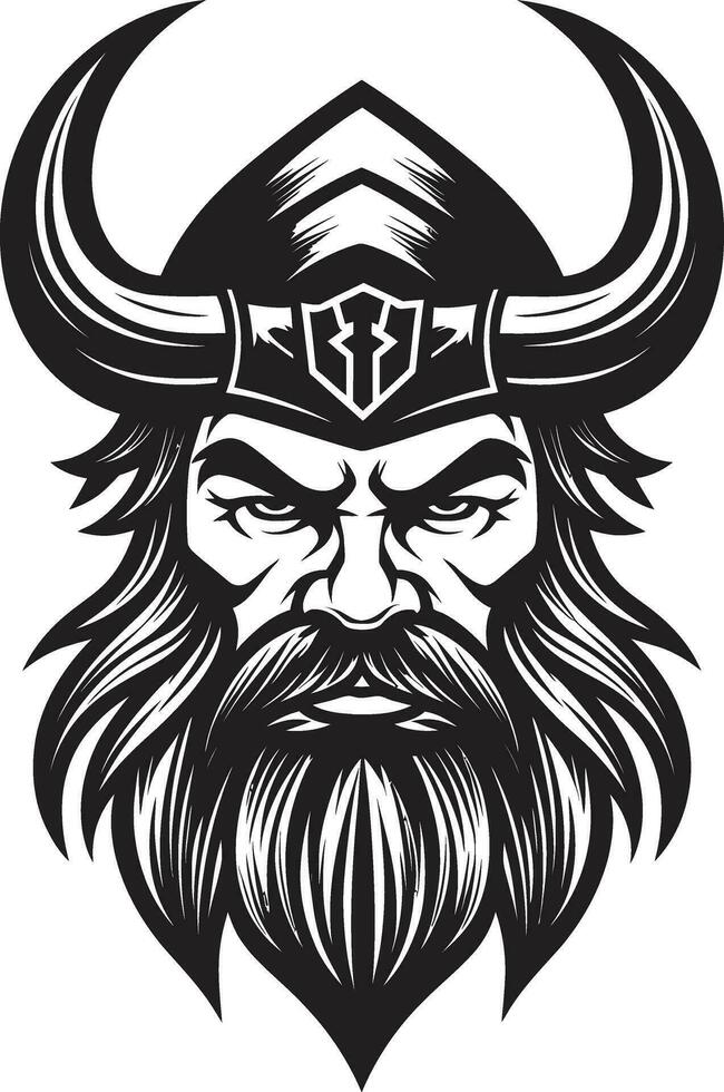 Viking Valor A Stylish Emblem in Vector Warriors Legacy A Black Vector Viking Logo