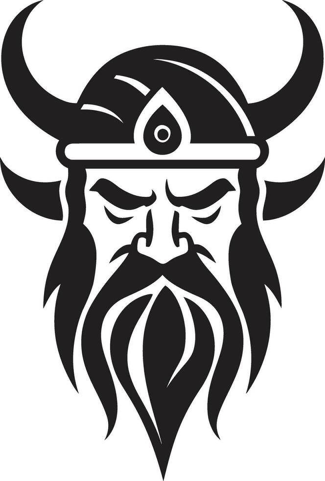 Raiders of the Fjord A Viking Mascot in Vector The Helm of Helmets A Viking Guardian Icon