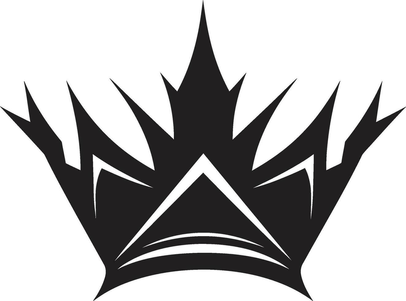 Symbol of Royalty Black Crown Emblem Monarchs Elegance Black Logo with Crown vector