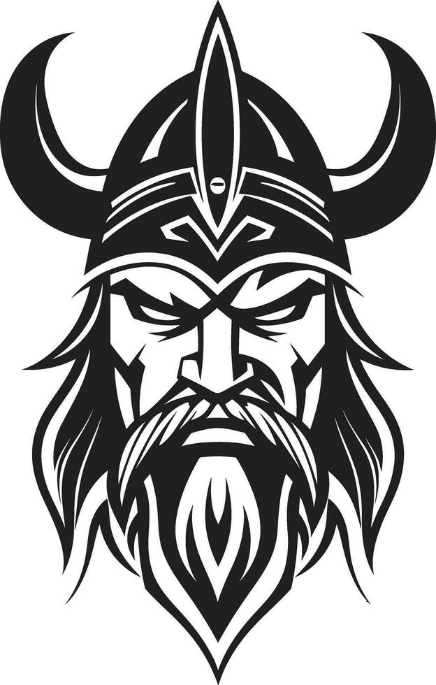 cuervos llamada un vikingo símbolo de sabiduría mjolnirs podría un vikingo mascota en vector