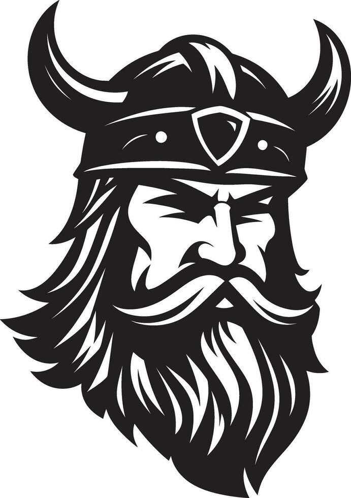 Legacy of Legends A Viking Guardian Emblem Ravens Wisdom A Viking Mascot of Wisdom vector