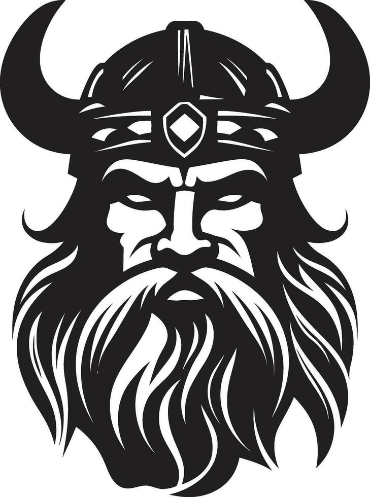 de ébano asaltante jefe un negro vector vikingo logo legado de leyendas un vikingo guardián emblema