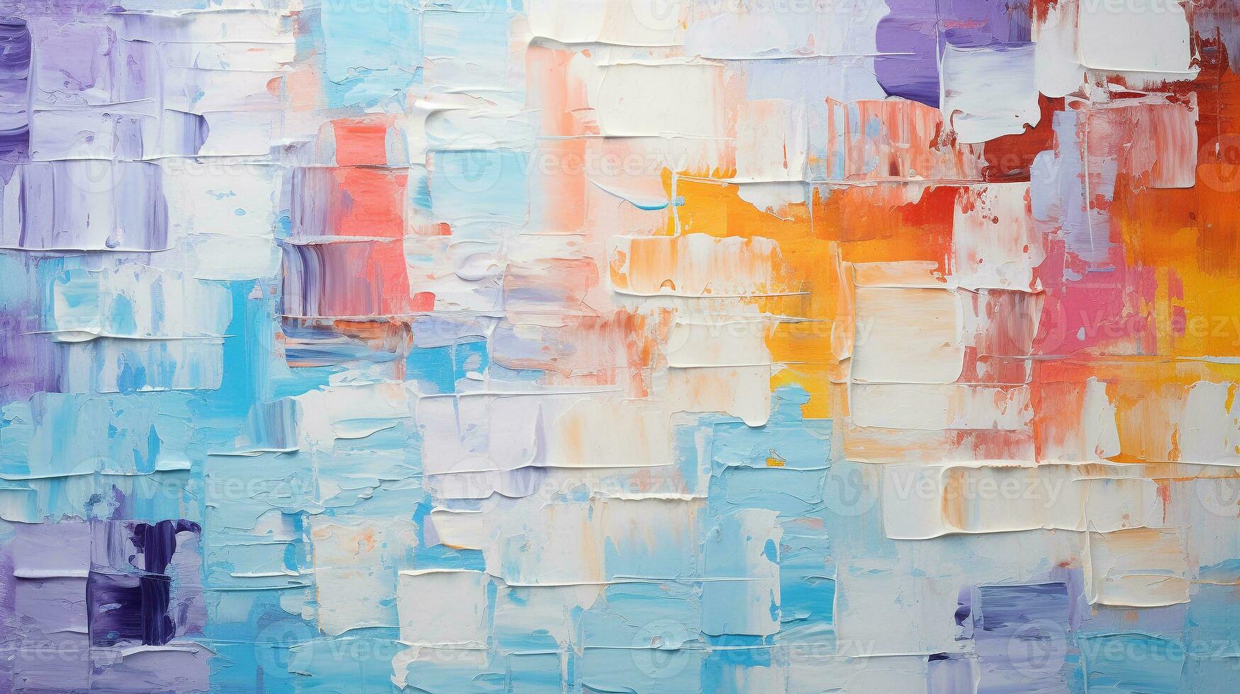 Abstract rough colorful multi-colored art painting texture, with oil brushstroke paint on canvas, AI Generative photo