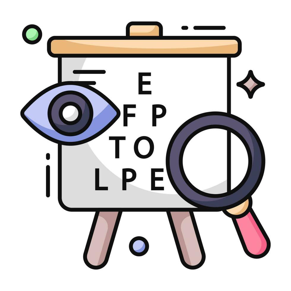 icono de diseño moderno de examen de la vista vector