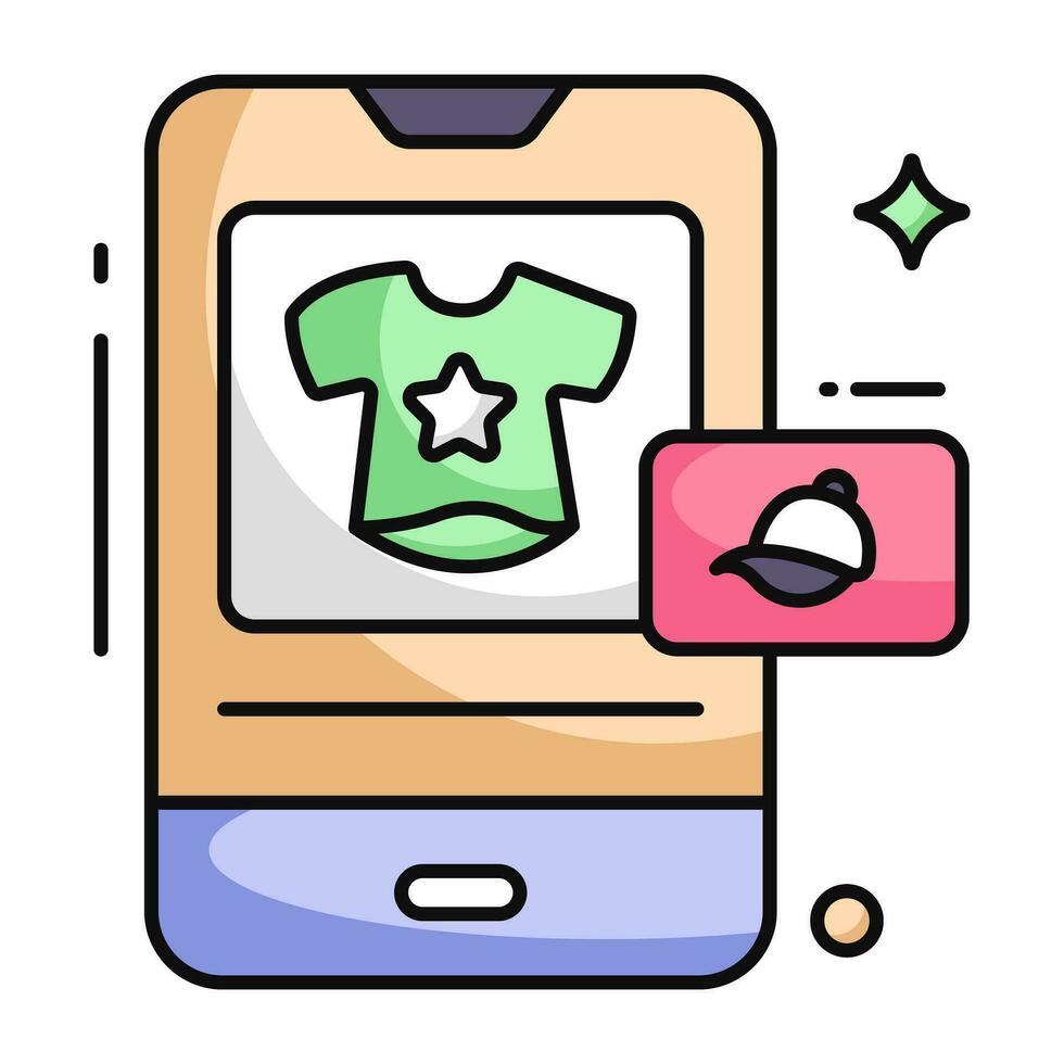 Unique design icon of online shopping vector