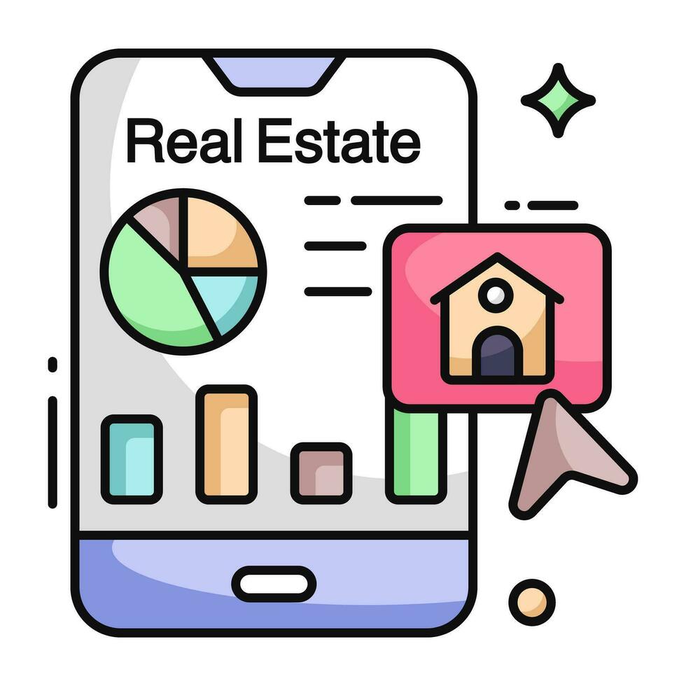 An icon design of property analytics vector