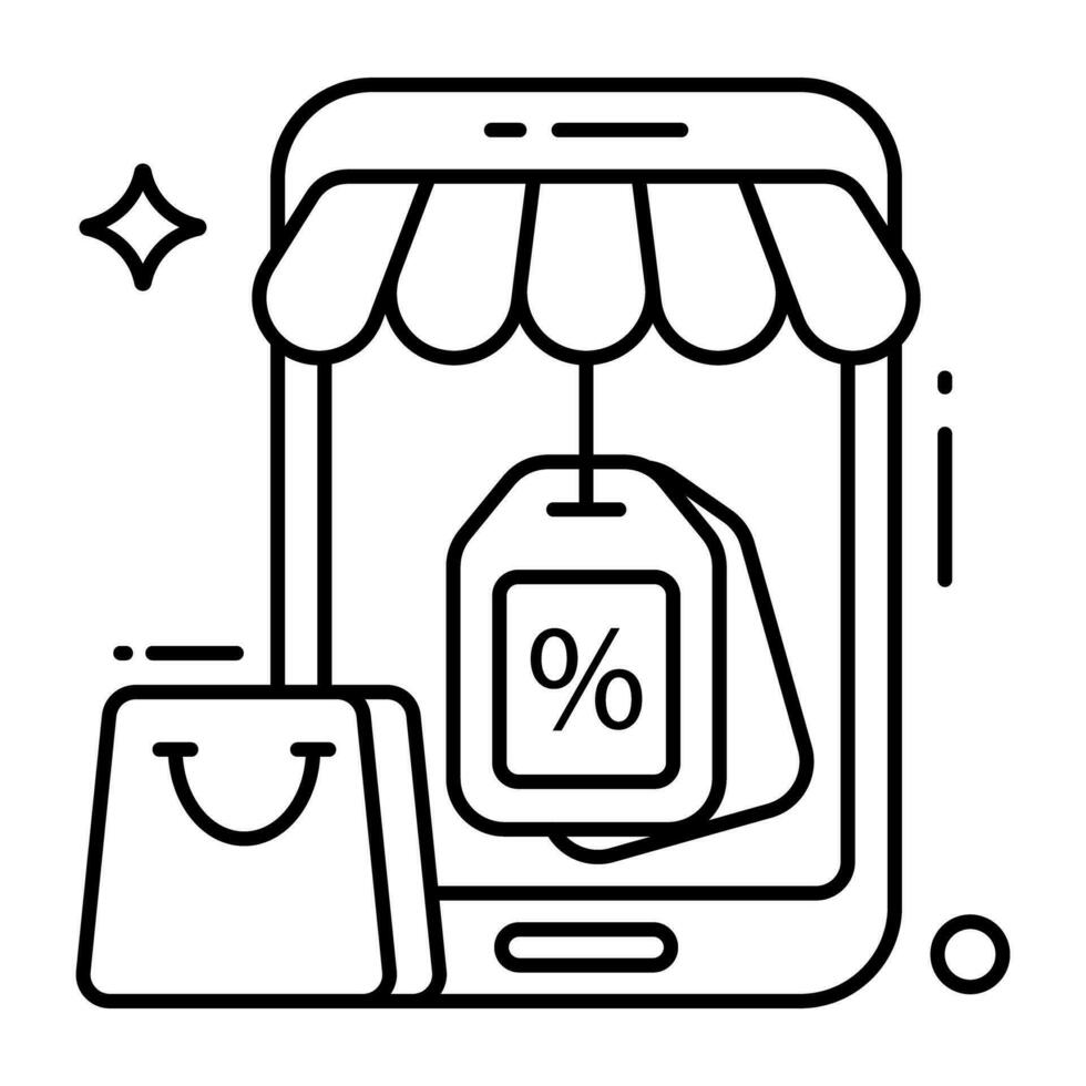 Unique design icon of online shopping vector