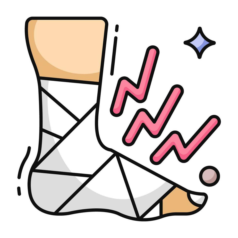 Premium download icon of foot bandage vector