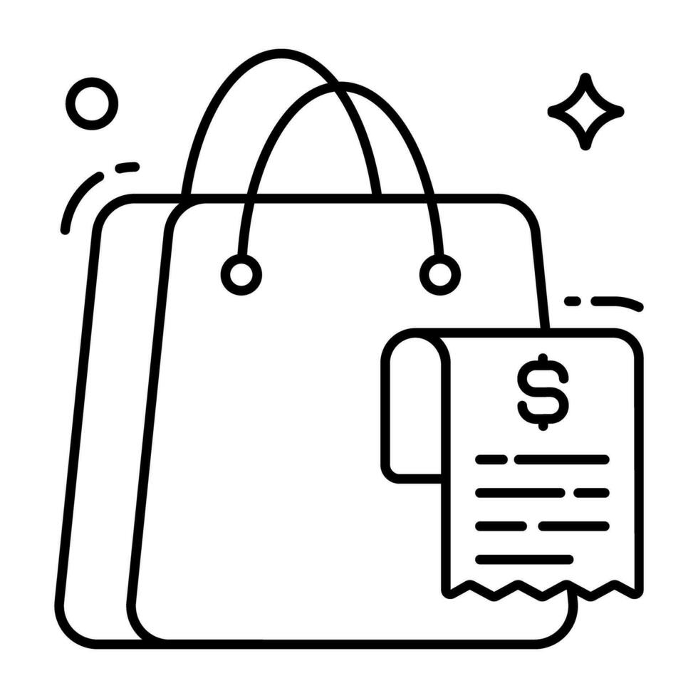 An icon design of shopping bill vector