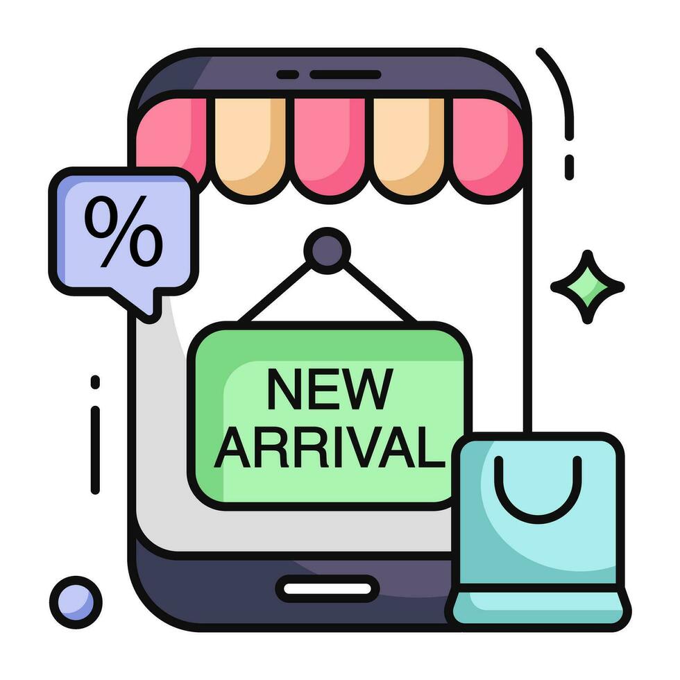 Unique design icon of online shopping vector