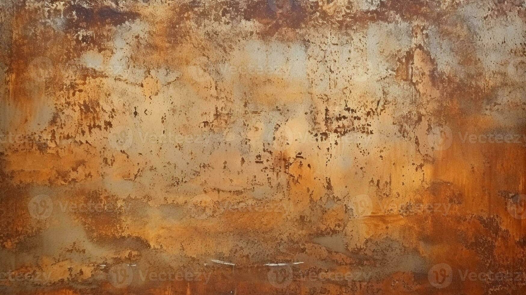 Brown rust wall textured surface or galvanized steel texture for the background. AI Generative photo