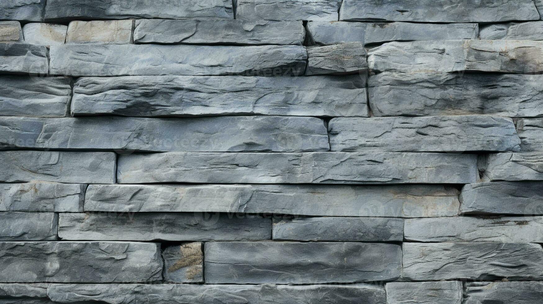 Close-Up of natural stone texture flat wall background, Rough grey stonework backdrop. AI Generative photo