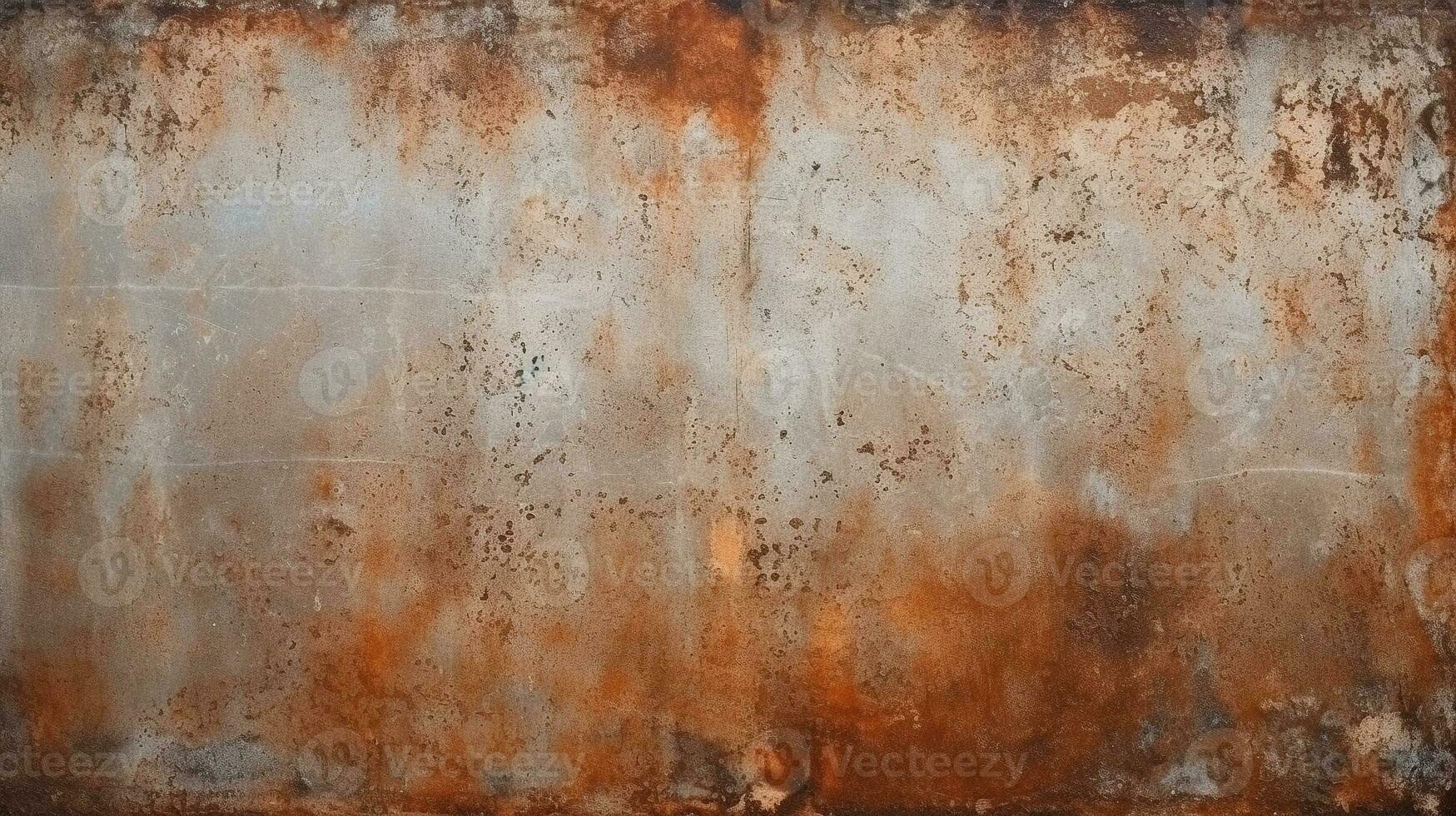 Brown rust wall textured surface or galvanized steel texture for the background. AI Generative photo
