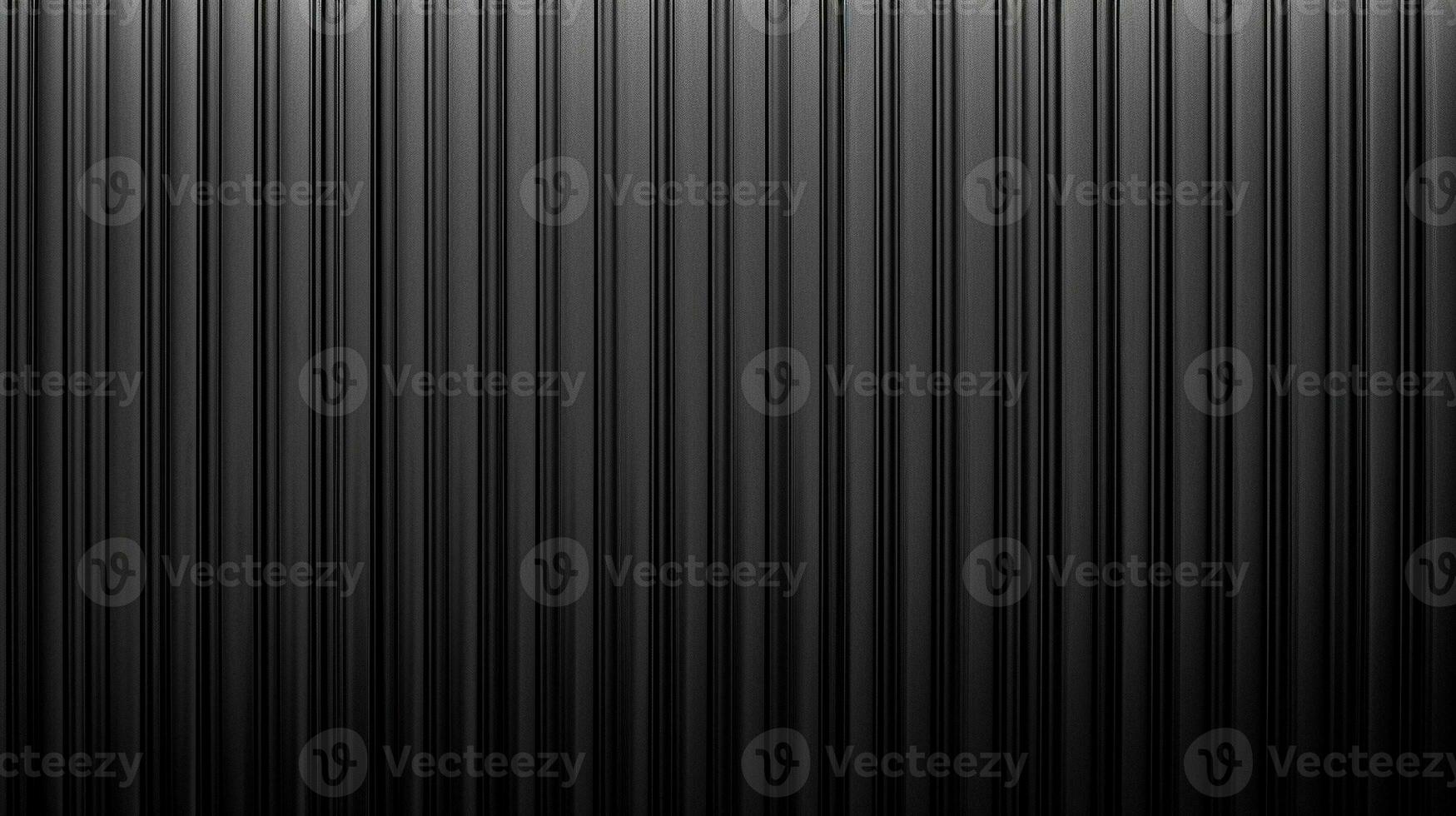 Black corrugated metal texture surface or galvanized steel background. AI Generative photo