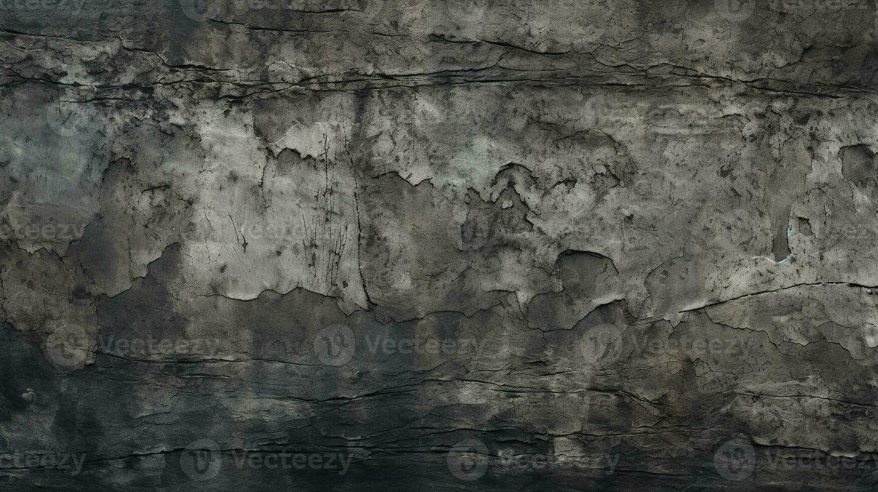 Dark deteriorated cement wall texture for the background. AI Generative photo