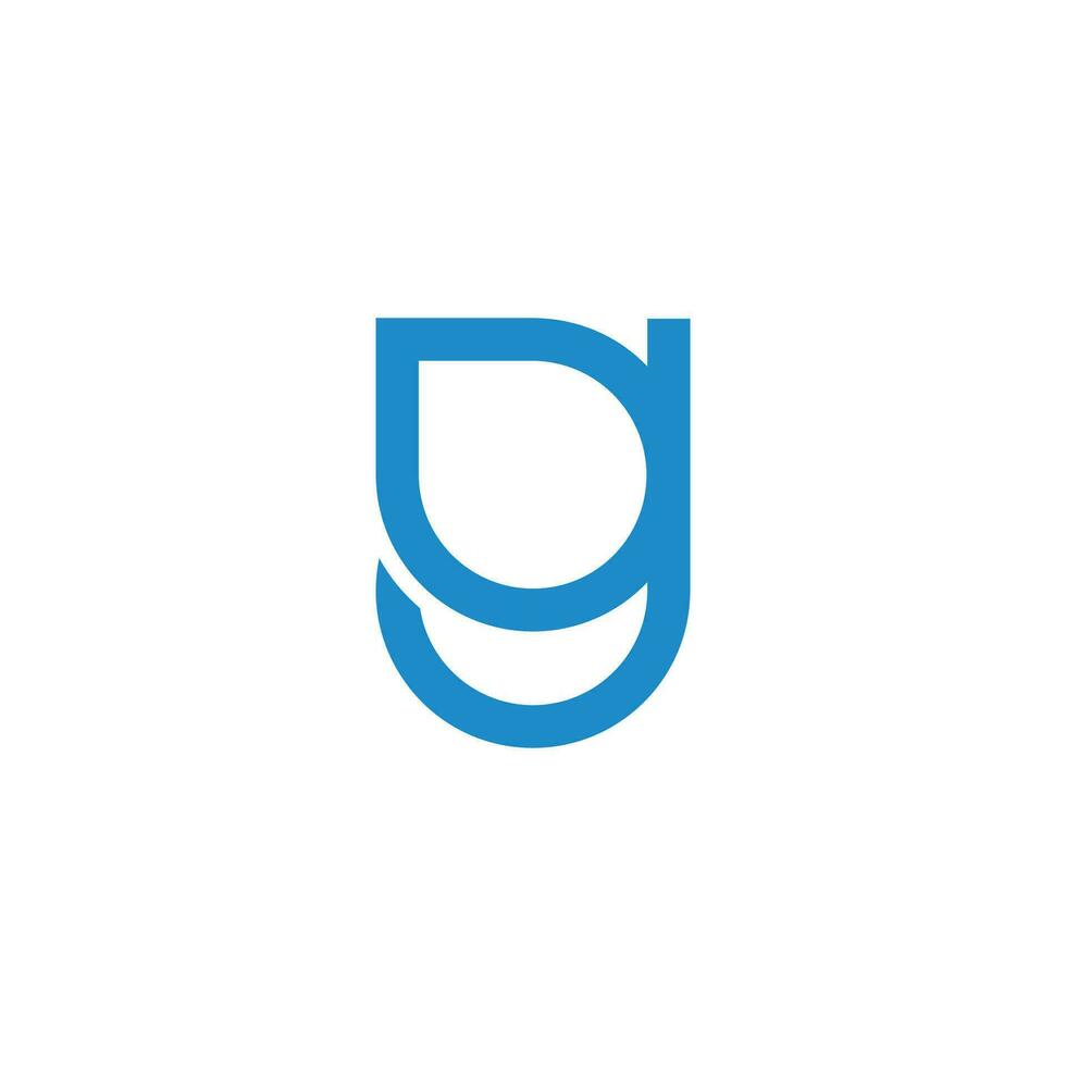 letter g simple geometric drop water logo vector