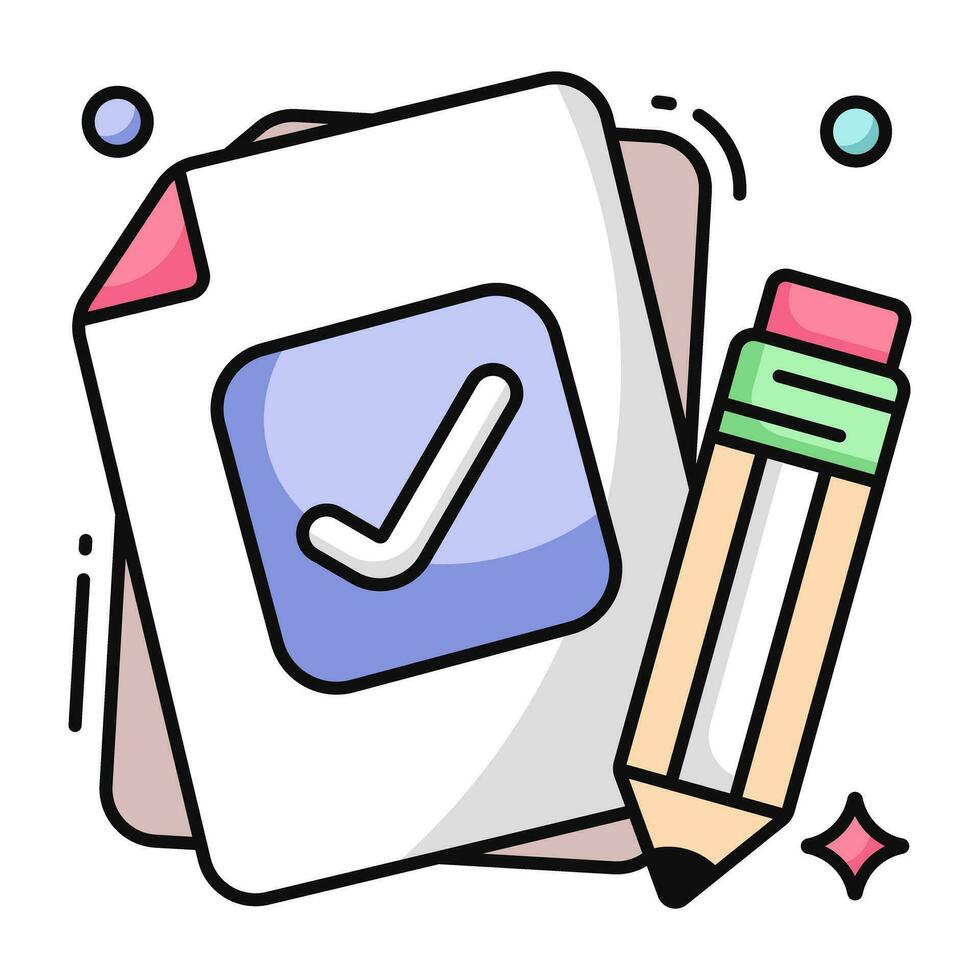 Trendy design icon of vote paper vector