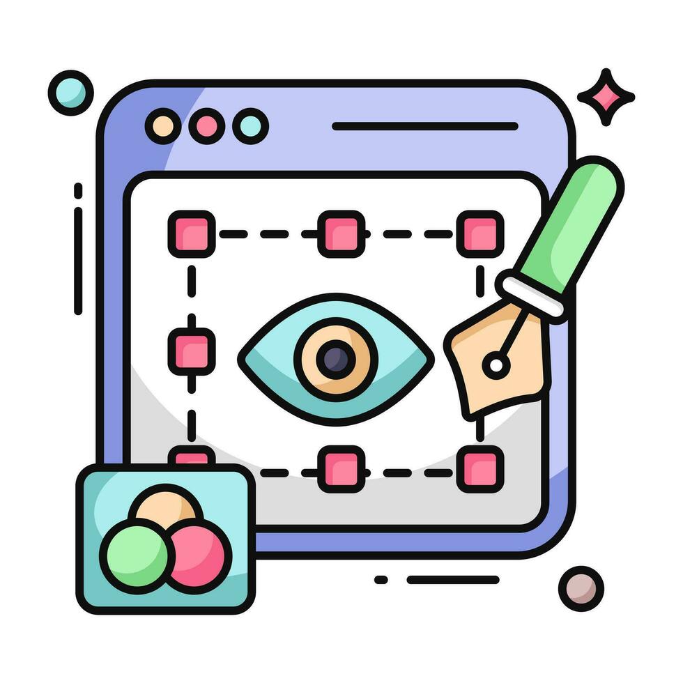 A unique design icon of eye designing vector