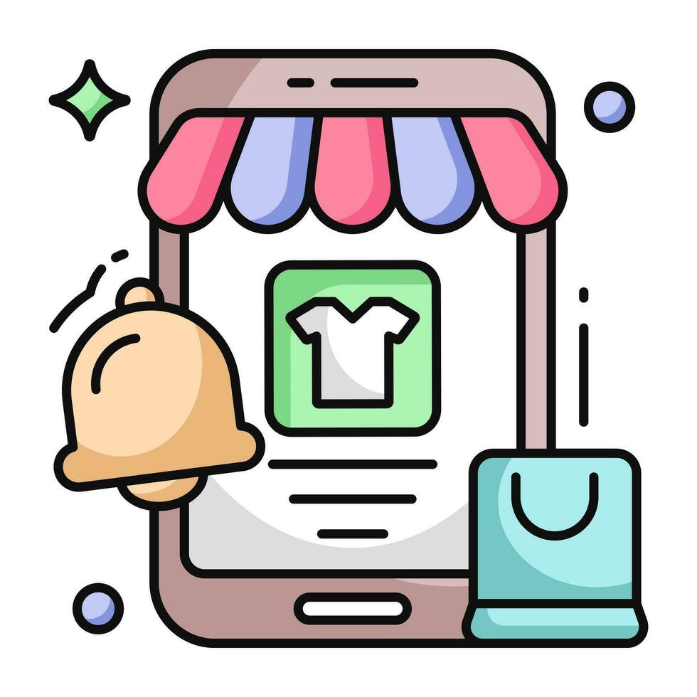 Unique design icon of online shopping vector