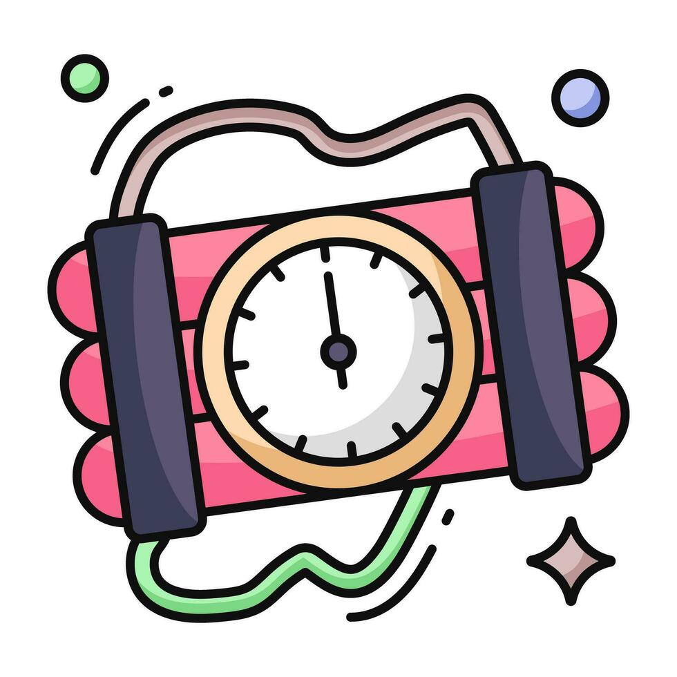 Colored design icon of time bomb vector