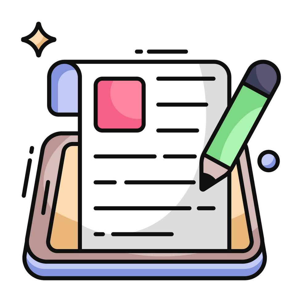 Trendy design icon of content writing vector