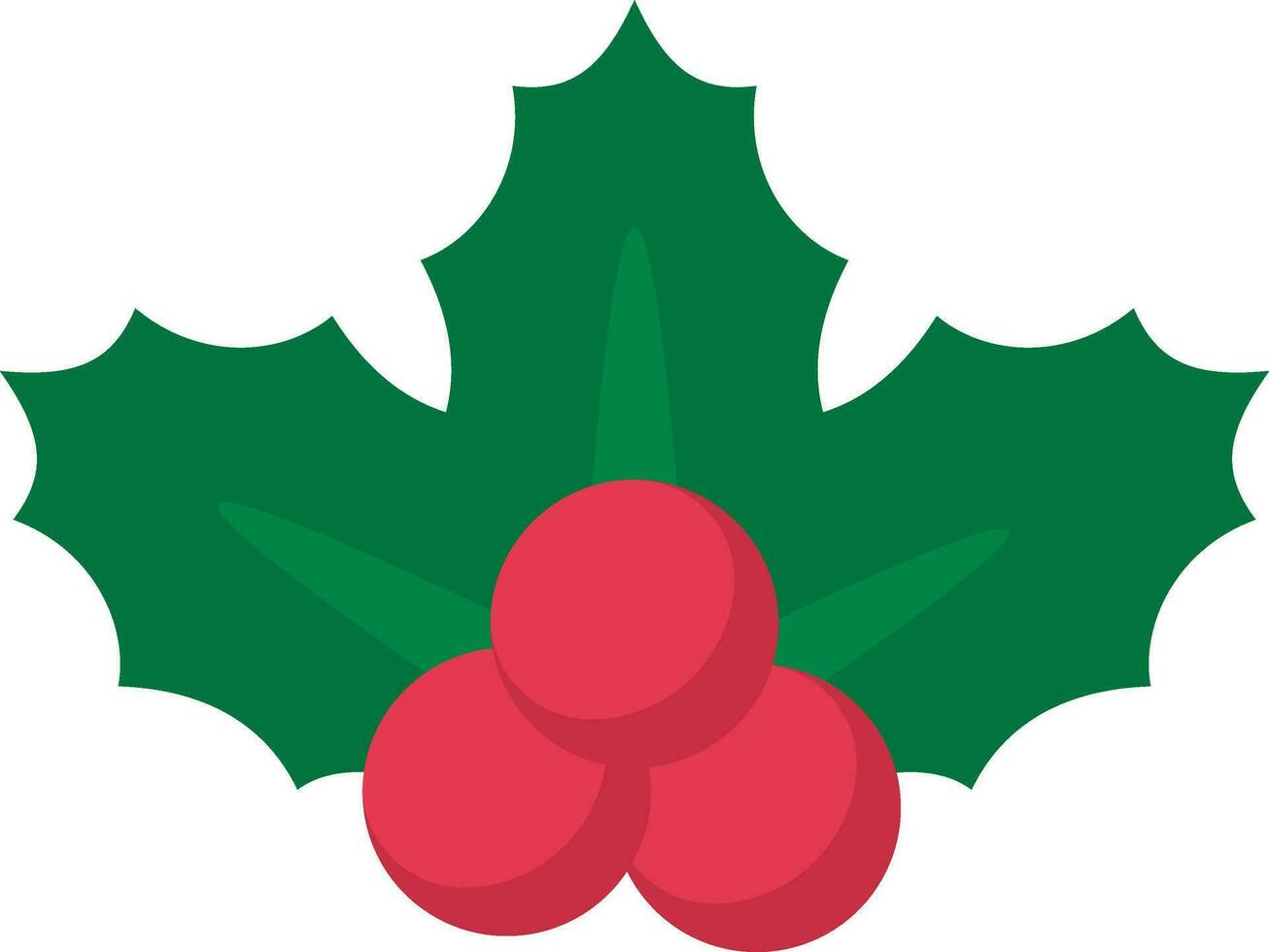 Holly Christmas Icon Illustrator vector