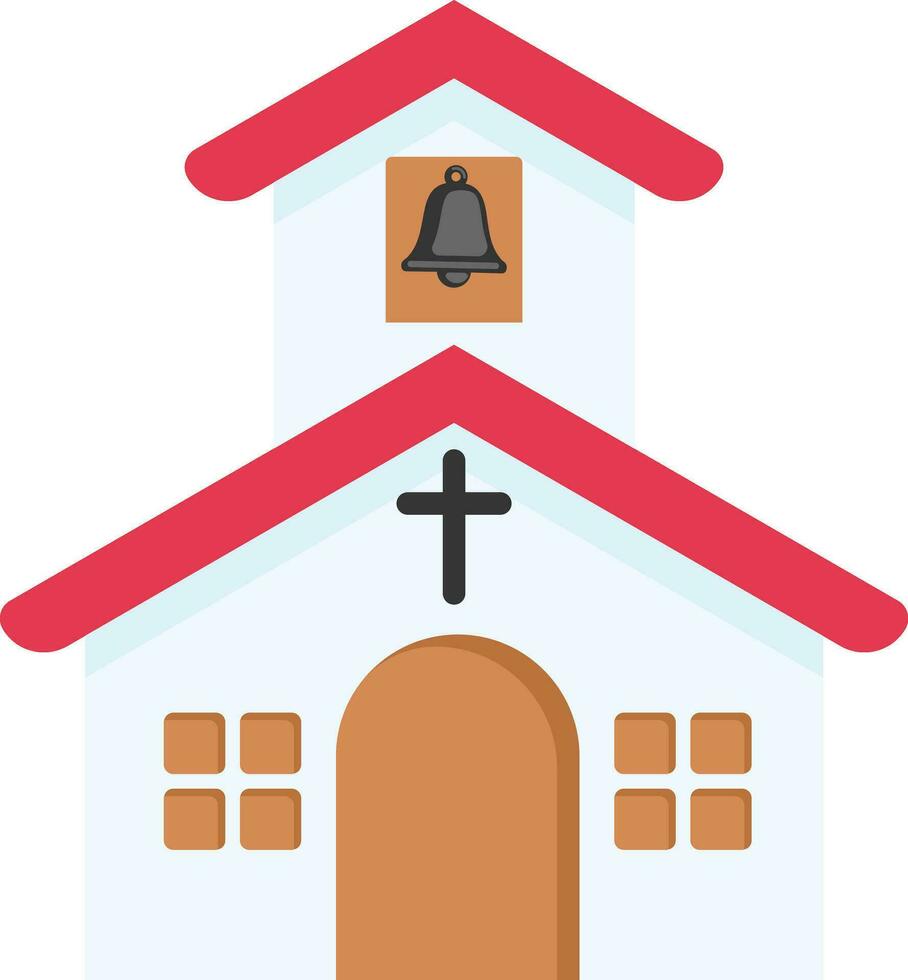 Iglesia en Navidad icono ilustrador vector