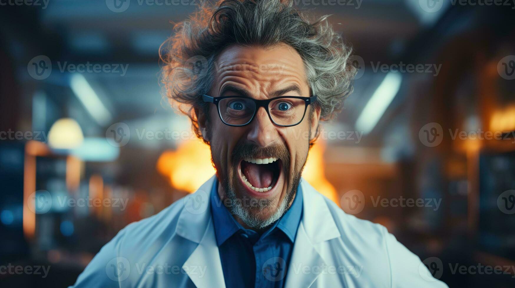 Bad Scientist, Crazy Scientist, Breakthroughs, Driven Genius, and Unconventional Discoveries, Ai generative photo