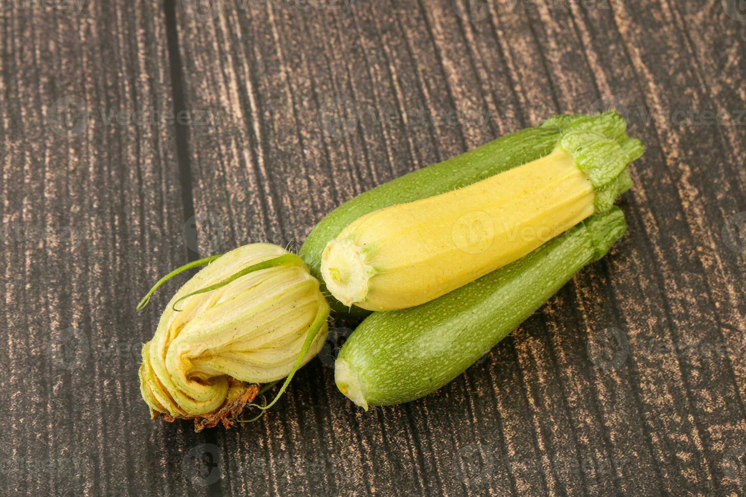 Raw baby organic zucchini heap photo