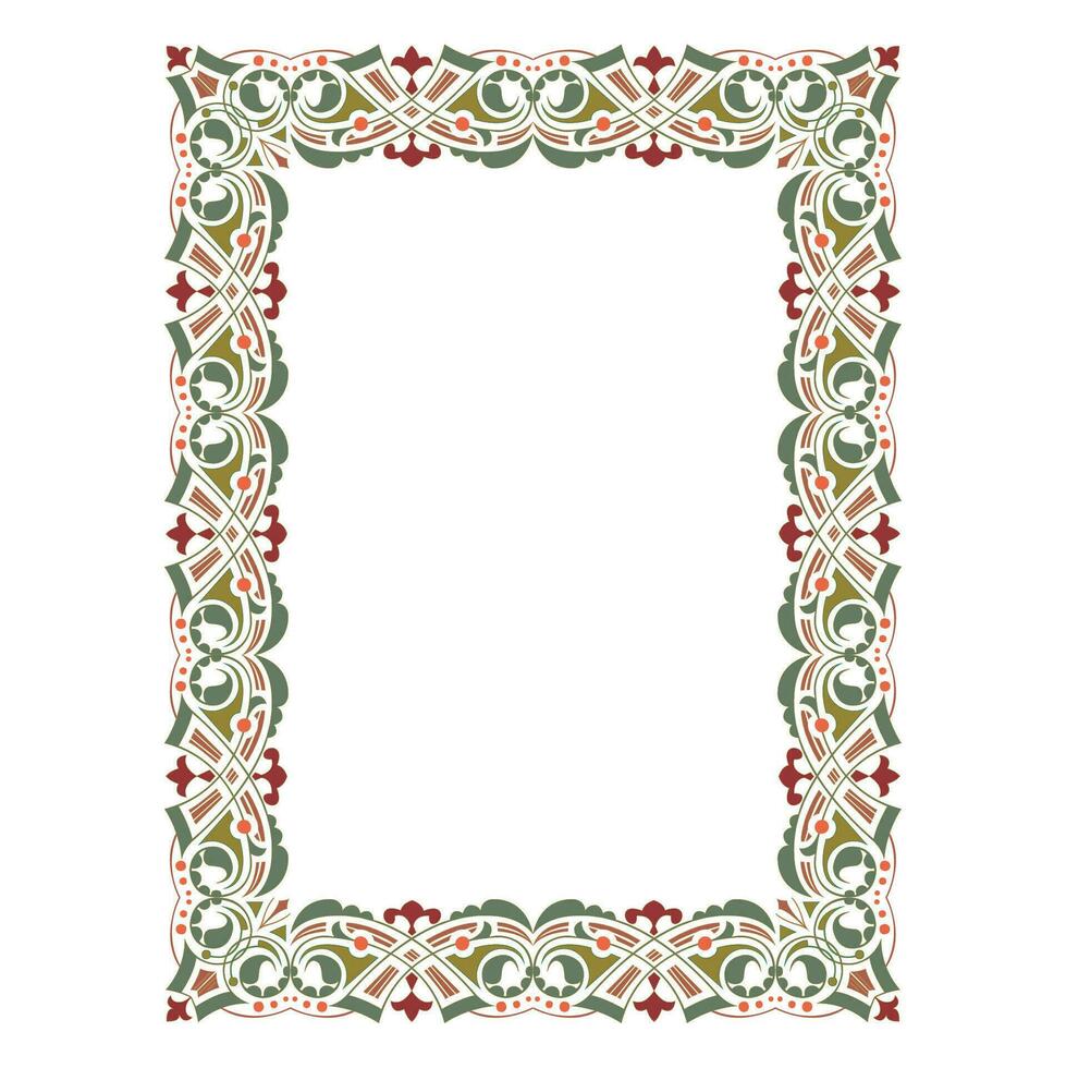 abstract frame with calm classic color ornament vector